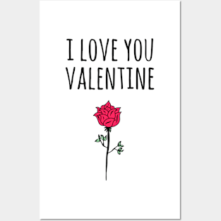 I Love You Valentine Posters and Art